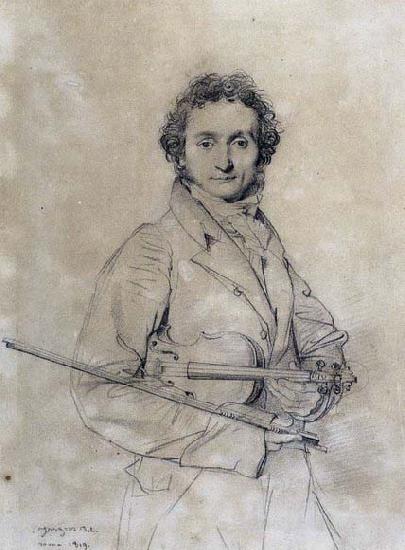 Jean-Auguste Dominique Ingres The Violinist Niccol oil painting picture